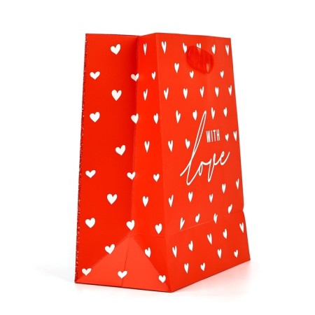 Laminated vertical packet “With Love”, glitter, MS 18 x 23 x 10 cm-2