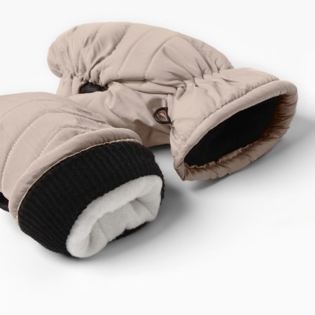Winter children's mittens minku, beige color, 18cm-2