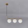 Suspension lamp 3x60W E27, size 60x15x96 cm