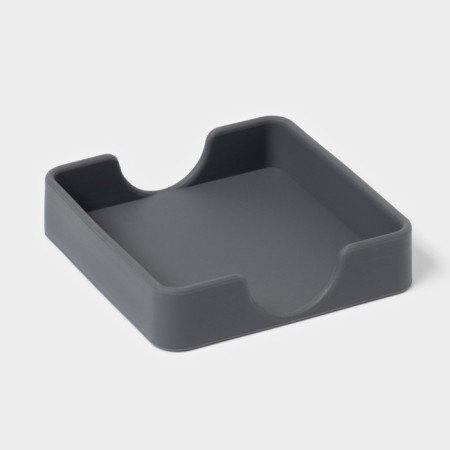 Set of stands for hot, under a mug, silicone, 6 pcs, d = 8 cm, gray-9