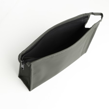 Cosmetic bag with lightning, khaki color-2