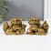 NECKE Polystone "Heavenly Lions of Buddha" bronze set 2 pcs 5.2x8.7x6.5 cm