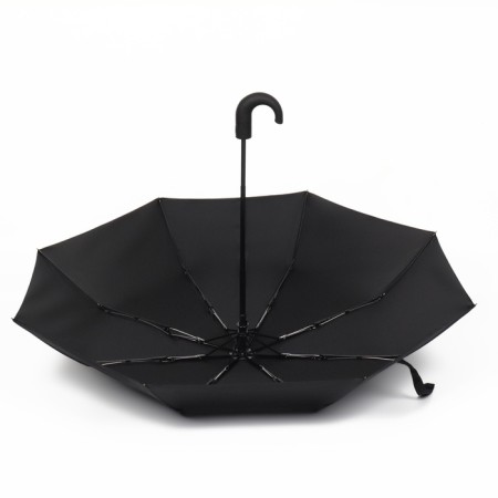 Automatic umbrella "monoton", 3 additions, 8 spokes, r = 48 cm, black color-6