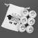 Woolen balls for washing and drying linen, 6 cm, with a pattern, 25 g