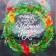 New Year. Box gift New Year's folding PVC "Happy New Year" 12 x 12 x 12 cm.