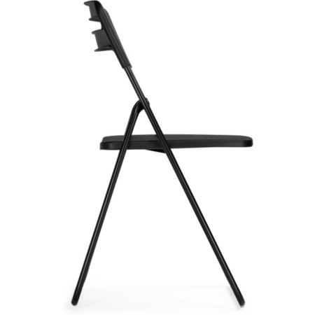 Fold plastic stool, metal/plastic, black 43x46x81 cm-2