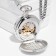 Pocket mechanical clock "Skeleton", chain L-35.5 cm, D-4.7 cm