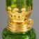 Green kerosene lamp with a handle 8x6x20 cm