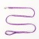 The set of stitched "paws", leash 120 x 1 cm, OG 23-35 cm, purple