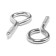 Screw-ring, tundra, white zinc, 2x25 mm, 10 pcs