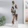 Polystone souvenir "Africa - mother and child" silver 11.5x12x41 cm