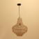 Lamp ceiling from Rotan "Willie" 1x120W, E27, 40x40x50 cm