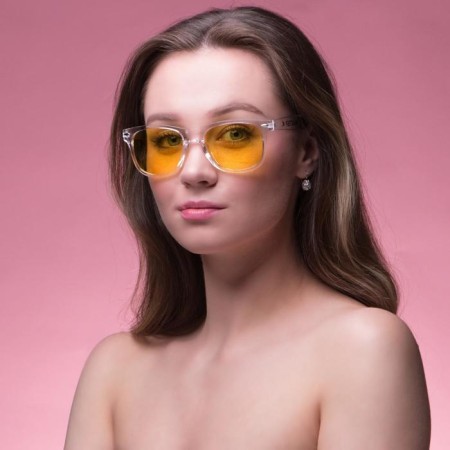 Sunglasses "ONESUN", UV 400, Duke 14.5 cm, width 14.5 cm, 4.5 x 5 cm, yellow