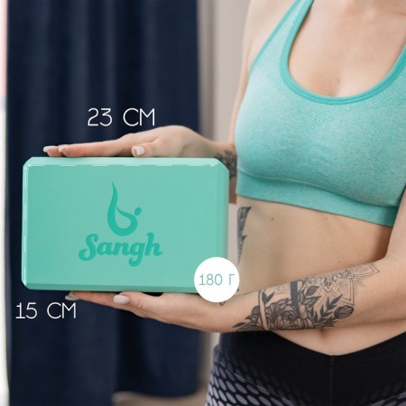 Sangh yoga block, 23x15x8 cm, mint color-1