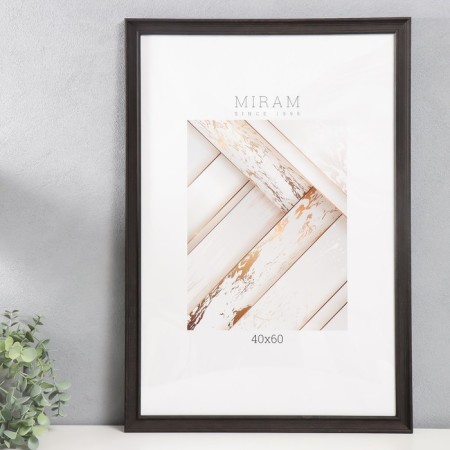 Photo frame Plastic "Mira" 40x60 cm, 642446 brown (plastic screen)