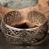 Bracelet wide "sown field", brass