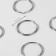 Ring for a key fob, d = 25 mm, thickness 2 mm, silver color