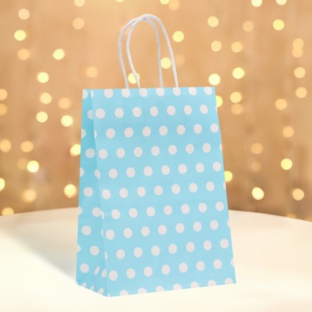 Craft package, blue in white peas, 21 x 15 x 8 cm