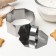 The form for laying out the share "octagon", 7.5 × 4 cm, with a press, stainless steel