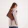 Women's bag-bag on a magnet, cosmetic bag, brown color