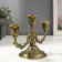 Summary Metal for 3 candles "Nature Patterns" color of brass 20x14x10 cm
