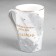 Ceramic "Happiness" mug, 350 ml, gray color