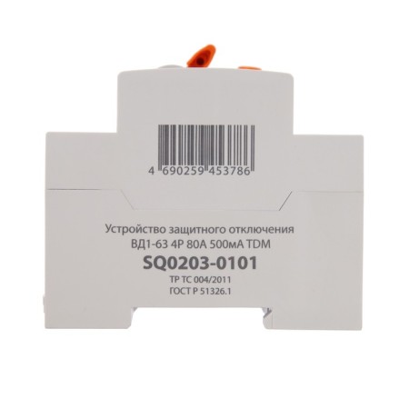 RCD TDM VD1-63, 4P, 80 A, 500MA, SQ0203-0101-4