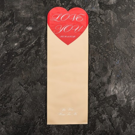Packet-cone for flowers, "this is for you", craft+ red, 14x40 cm-2