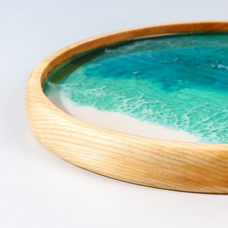 Epoxy food resin of ADELICA, 25 × 2.5 cm, solid cedar array, MIX drawing-5