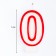 Candle for cake the number "0", tone rim, 7 cm, mix