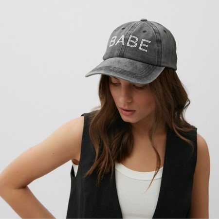 Women's cap with rhinestones Mist Babe, Black, p. 56-58