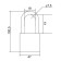 Apecs PDR-50-45-L castle lock, blister