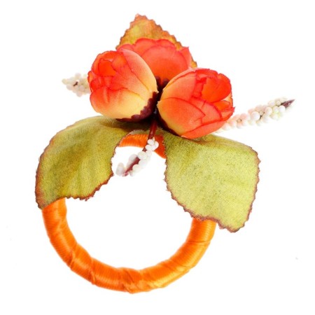 Ring for napkins "Bouquet", Orange color-1