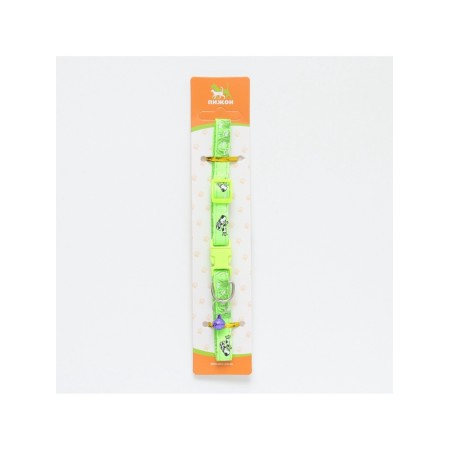 Collar "summer" with a bell, 30 x 1 cm, kapron, light green-8