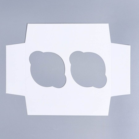 Capley box, confectionery packaging with a window, 2 cells, “wreath”, 16 x 10 x 10 cm-4