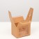 The box is folding, with a window and a handle, craft, 10 x 14 x 10 cm