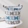 Basket for storage with handles of the share "sand", 21 × 21 × 20 cm, blue color