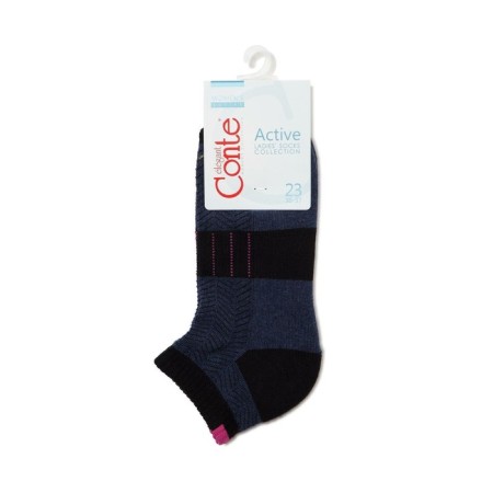 Nosks short women's cotton Conte Elegant Active, size 25, dark blue color-2