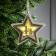 Christmas tree toy "Star with a deer", from batteries, glow warm white