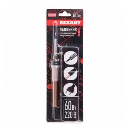 REXANT soldering iron with a ceramic heater, 60 watts, 220 V-4