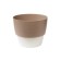 Plastic pot with the Valencia tab, white color