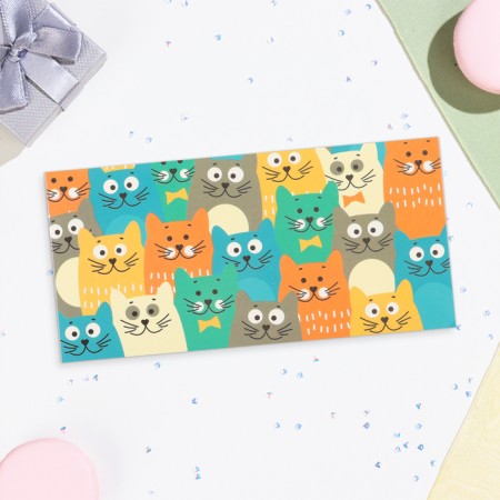 Money envelope "Universal" cats, 16.5x8 cm