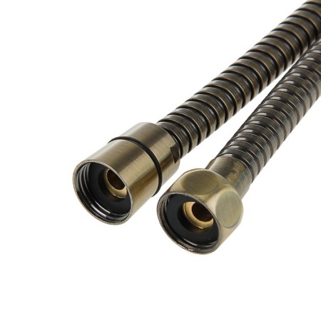 Shower hose Accoona A390c, 150 cm, brass nut, brass cone, bronze color-1