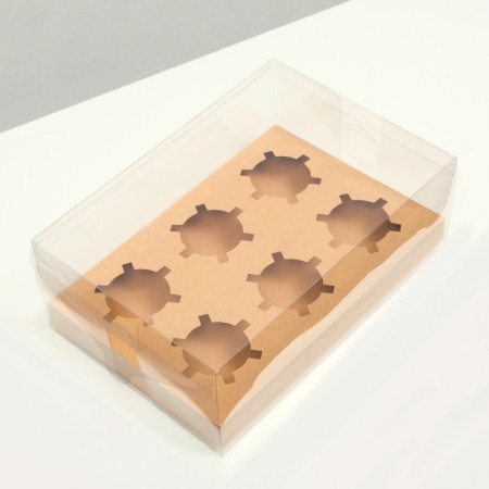 Box for 6 cupcakes, craft, 26.8 × 18.2 × 10 cm-1