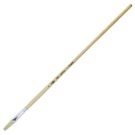 Brush Artistic stubble gamma "Studio", flat, elongated pile No. 4, long handle