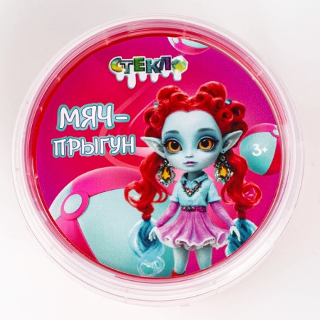 Slime "Glass" Ball-jump, red, 90g-1