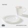 Coffee steam porcelain Magistro Rodos, 2 items: a cup 100 ml, a saucer d = 15 cm, white color