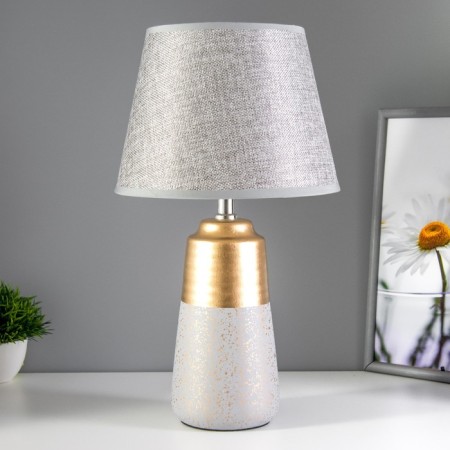 Virsavia table lamp E14 40W gray-gold 22x22x39 cm Risalux