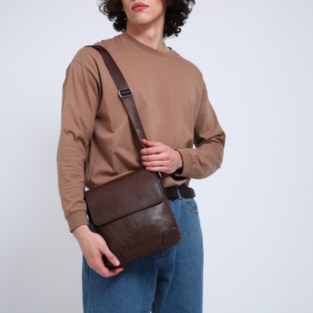 Male bag, brown color-5