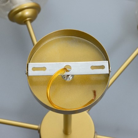 Murano chandelier 6he27 60W Smoky gold 78x78x35cm Bayerlux-7